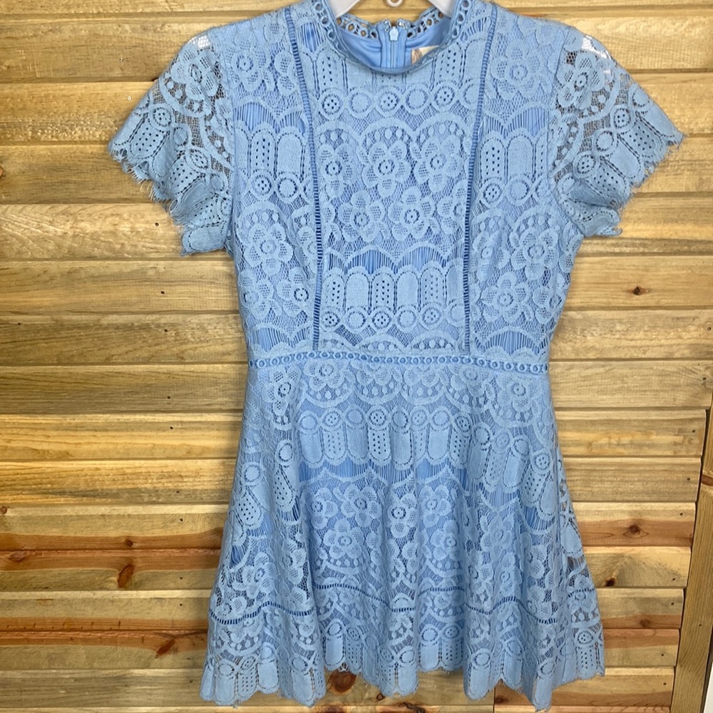 Altar’d State Blue Lace Mini Dress Size Small 0850